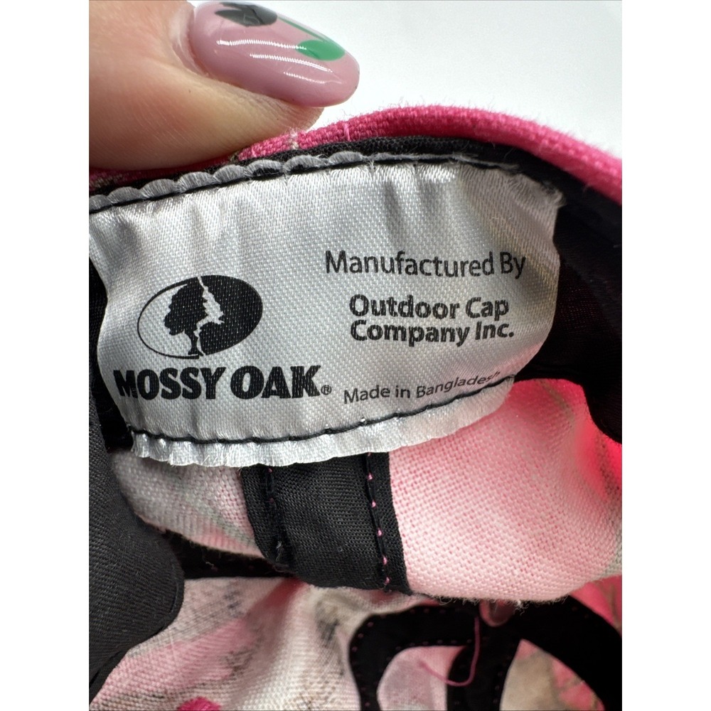 Mossy Oak Pink Camo Baseball Hat Cap Adjustable Embroidered Camouflage Y2K - Picture 7 of 7